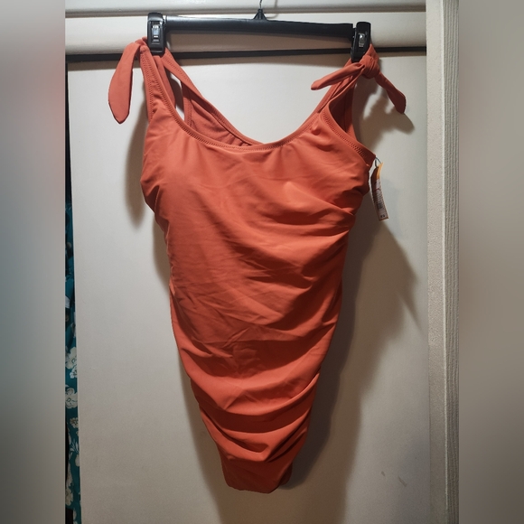 Kona Sol Vibrant Orange Swimsuit - Picture 1 of 3